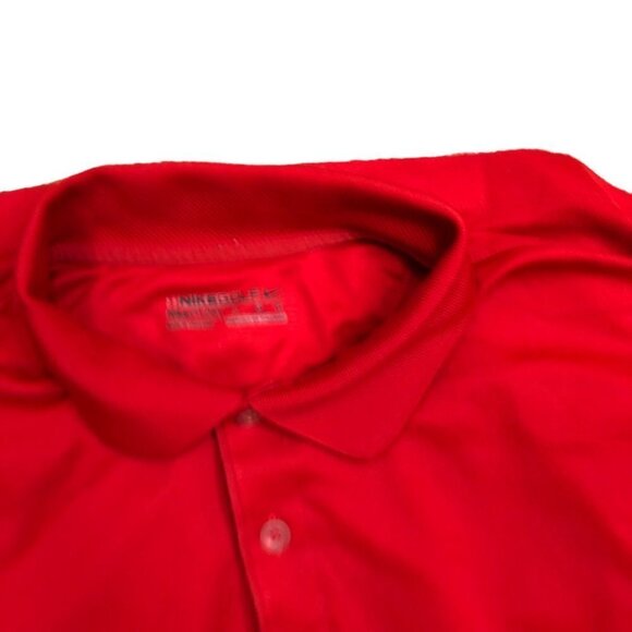 NIKE MENS  GOLF NIKE FIT DRY RED POLO SHIRT SZ LG - Picture 5 of 6